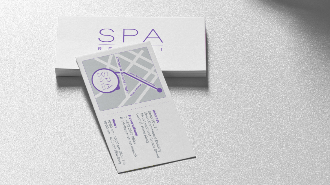 SPA Retreat Namecard + Map