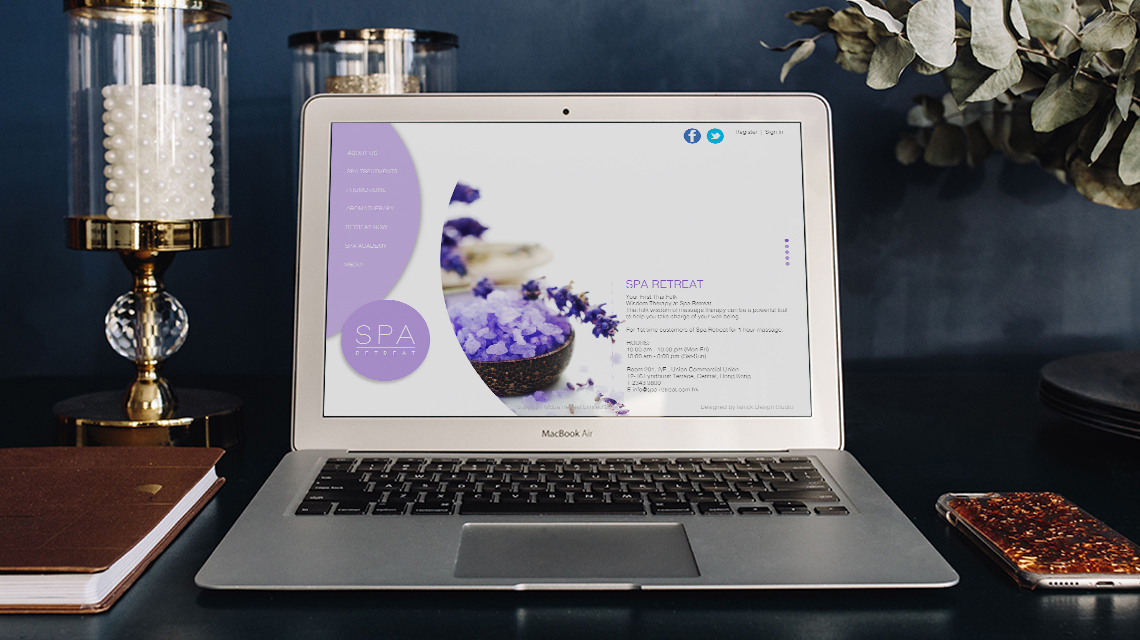 SPA Retreat website design
