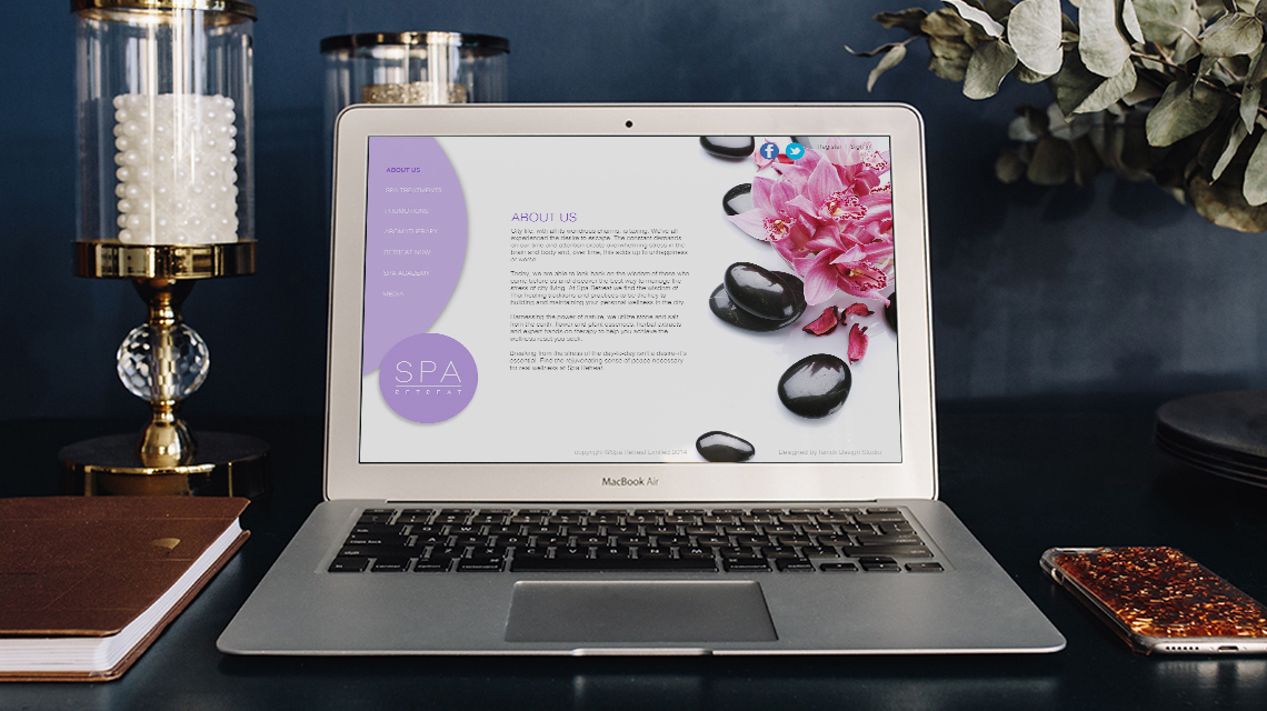 SPA Retreat website design